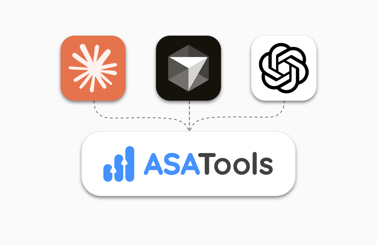 Claude, Cursor and ChatGPT connected to ASATools via MCP server